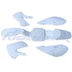 White Plastic Body Shell for KAWASAKI KLX/DRZ 110, KX65 Style Pit Bikes