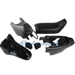 Black Plastic Fender Body Seat Tank Kit Yamaha PW50 PW 50