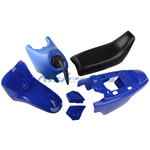 Blue Plastic Fender Body Seat Tank Kit Yamaha PW50 PW 50