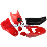 Red Plastic Fender Body Seat Gas Tank Kit Yamaha PW50 PW 50