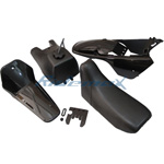 Black Plastic Fender Body Seat Tank Kit Yamaha PW80 PW 80
