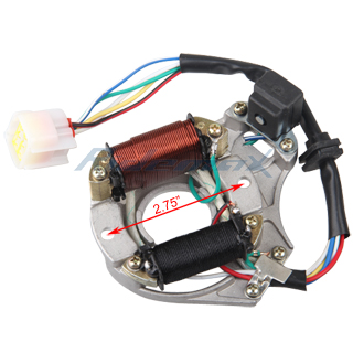 2-Coil Half-Wave Magneto Stator for 50cc-125cc Electric Start ATVs & Dirt Bikes & Go Karts