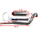 Performance Exhaust Assembly for 70-125cc Dirt Bikes
